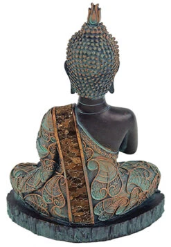 Bedende Buddha - 23cm (Bodhiblade) -MANDALA Butik 18102 prayingbuddhaantiquefinishthailand z2