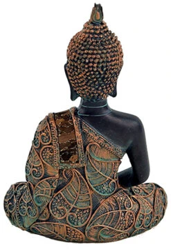 Mediterende Buddha - 15cm -MANDALA Butik 18103 buddhainmeditationantiquefinishthailand z2 1
