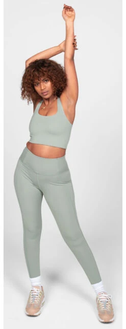 Girlfriend Collective Compressive High-Rise Legging 7/8 (Agave)