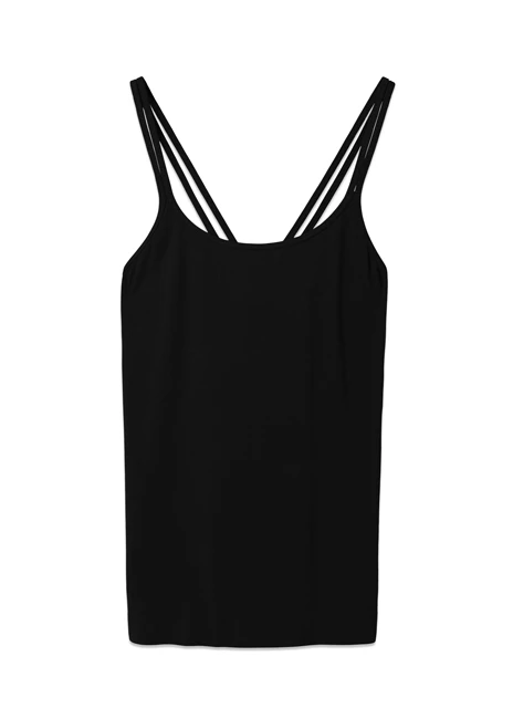 Run & Relax Bandha Bamboo Strap Top (Beautiful Black) 3 Run & Relax Bandha Bamboo Strap Top (Beautiful Black)