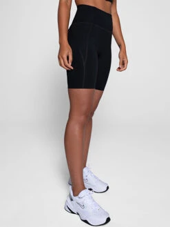 Girlfriend Collective High-Rise Bike Short (Black)