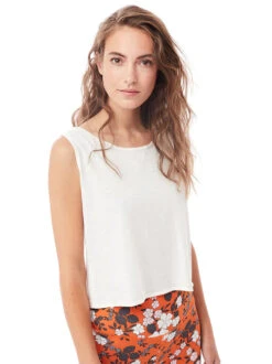 Mandala Cropped Top (White)