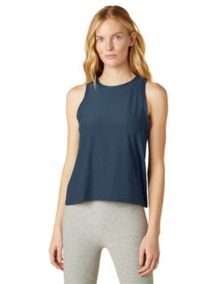 Beyond Yoga Featherweight Rebalance Tank (Nocturnal Navy)