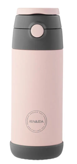 AYA&IDA Kids Straw Bottle - 350ML (Soft Rose)