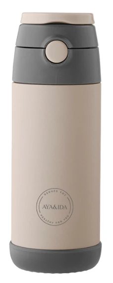 AYA&IDA Kids Straw Bottle - 350ML (Cream Beige)