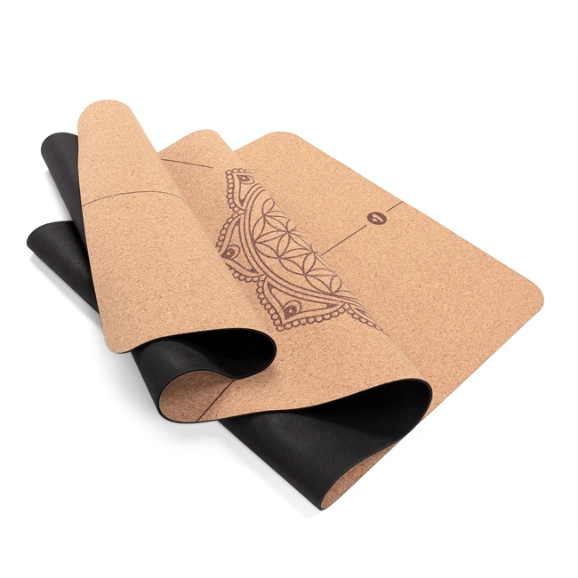 Kork Yogamåtte - Flower Of Life 4 Kork Yogamåtte - Flower Of Life - Billede 2