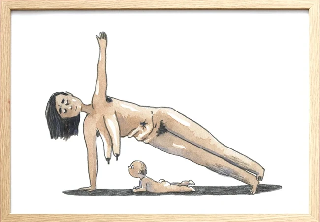 Mom And Baby Sideplank - A5 3 Mom And Baby Sideplank - A5