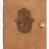 Notesbog I Læder (HAMSA) - Stor 1 Notesbog I Læder (HAMSA) - Stor -MANDALA Butik notesboghamsastor z