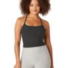 Beyond Yoga Slim Racerback Cropped Tank (Darkest Night)