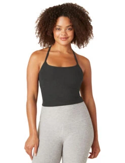 Beyond Yoga Slim Racerback Cropped Tank (Darkest Night)