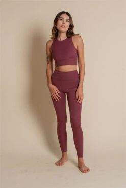 Girlfriend Collective Rib High-Rise Legging Long (Goji) -MANDALA Butik ribhrleggnglonggoji z3