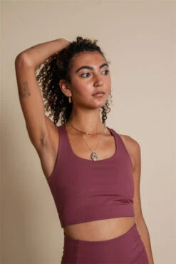 Girlfriend Collective RIB Paloma Bra (Goji) -MANDALA Butik ribpalomabragoji z2