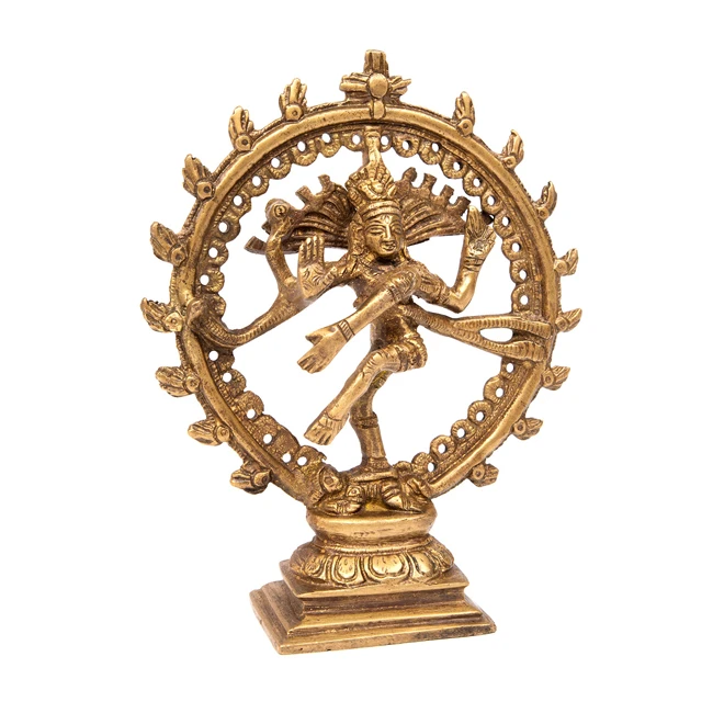 Shiva Nataraja - 14 Cm (Messing) 4 Shiva Nataraja - 14 Cm (Messing) - Billede 2