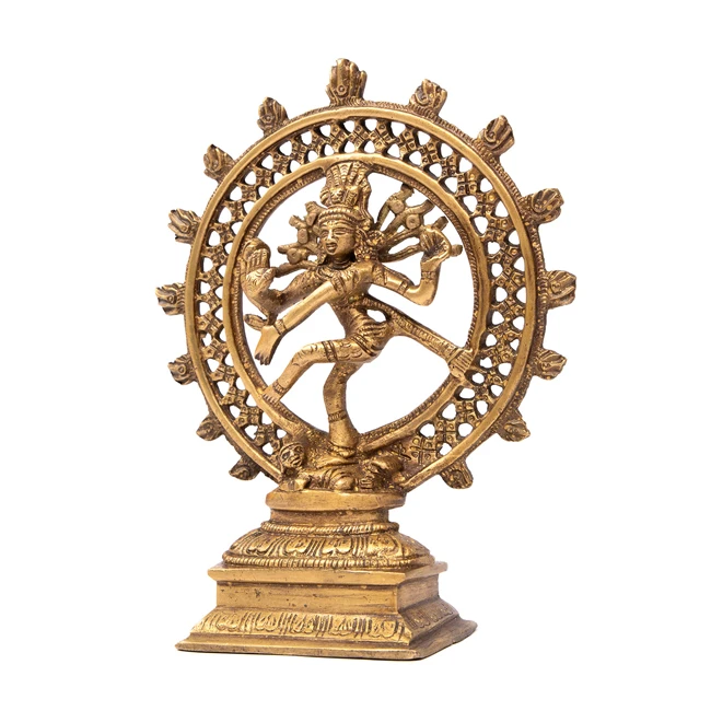 Shiva Nataraja - 20 Cm (Messing) 4 Shiva Nataraja - 20 Cm (Messing) - Billede 2