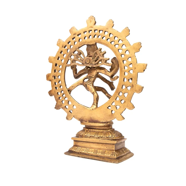 Shiva Nataraja - 20 Cm (Messing) 5 Shiva Nataraja - 20 Cm (Messing) - Billede 3