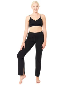 Mandala Side Slit Yoga Pants (Black) -MANDALA Butik sideslitpantsblack z2a
