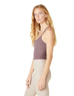 Beyond Yoga Spacedye Slim Racerback Cropped Tank (Silverberry Heather) -MANDALA Butik slimraccroptanksilverberryheather z1