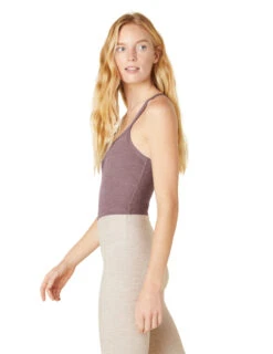 Beyond Yoga Spacedye Slim Racerback Cropped Tank (Silverberry Heather) -MANDALA Butik slimraccroptanksilverberryheather z2